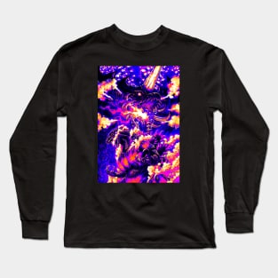 Retro Godzilla Fire Long Sleeve T-Shirt
